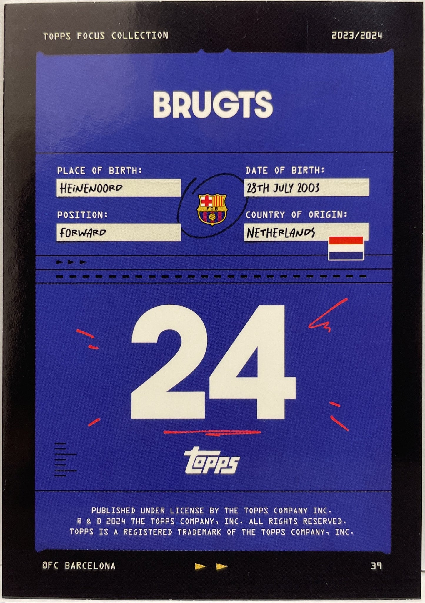 Esmee Brugts 38/99 Green Topps Focus Barcelona 2023/24