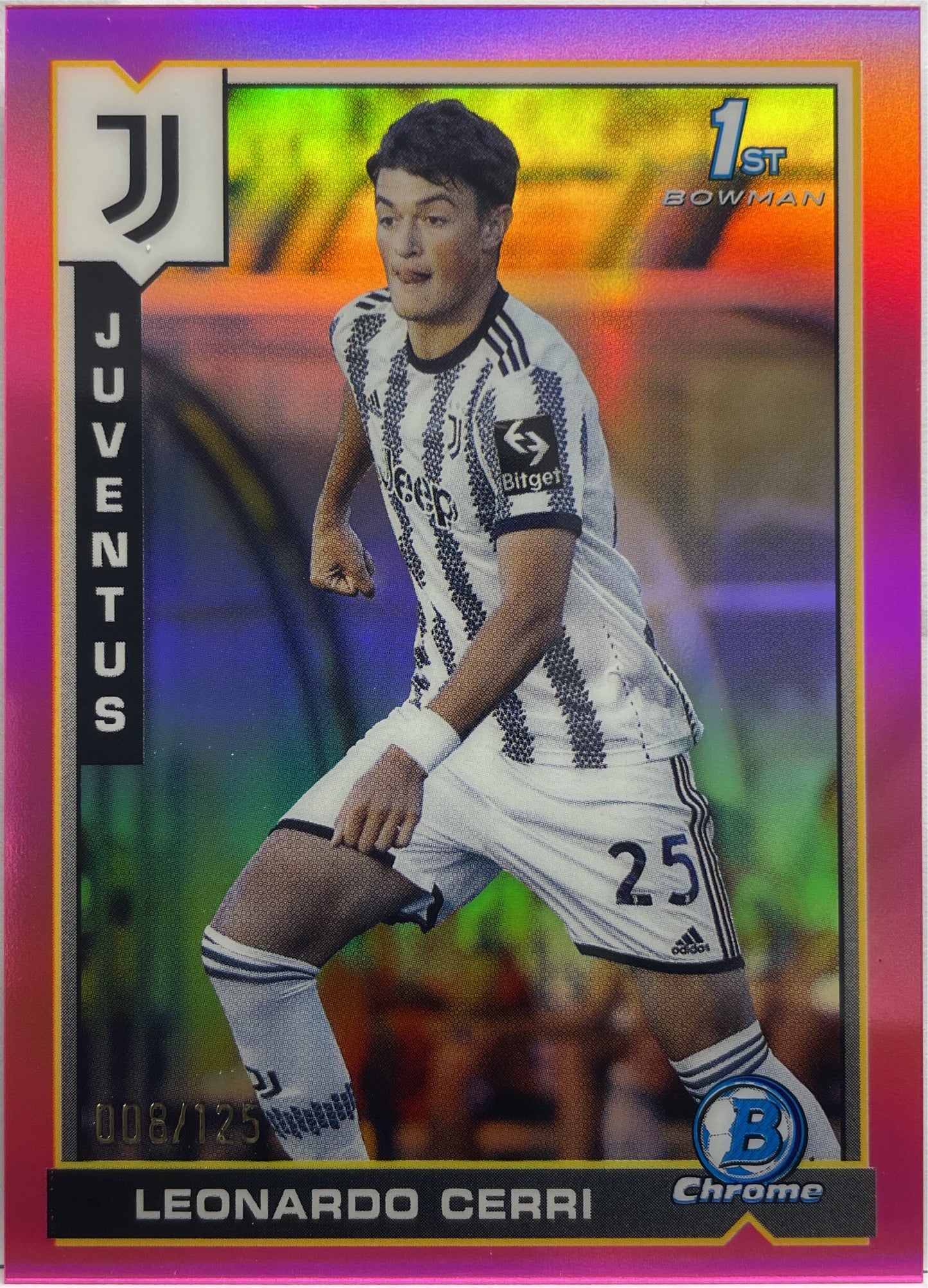 Cerri 8/125 1ST Bowman Pink Topps Chrome Juventus 2022/23