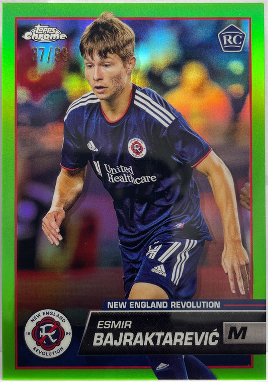 Esmir Bajraktarevic 37/99 Rookie Neon Green Topps Chrome MLS 2023