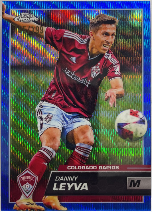 Danny Leyva 195/199 Blue Wave Topps Chrome MLS 2023