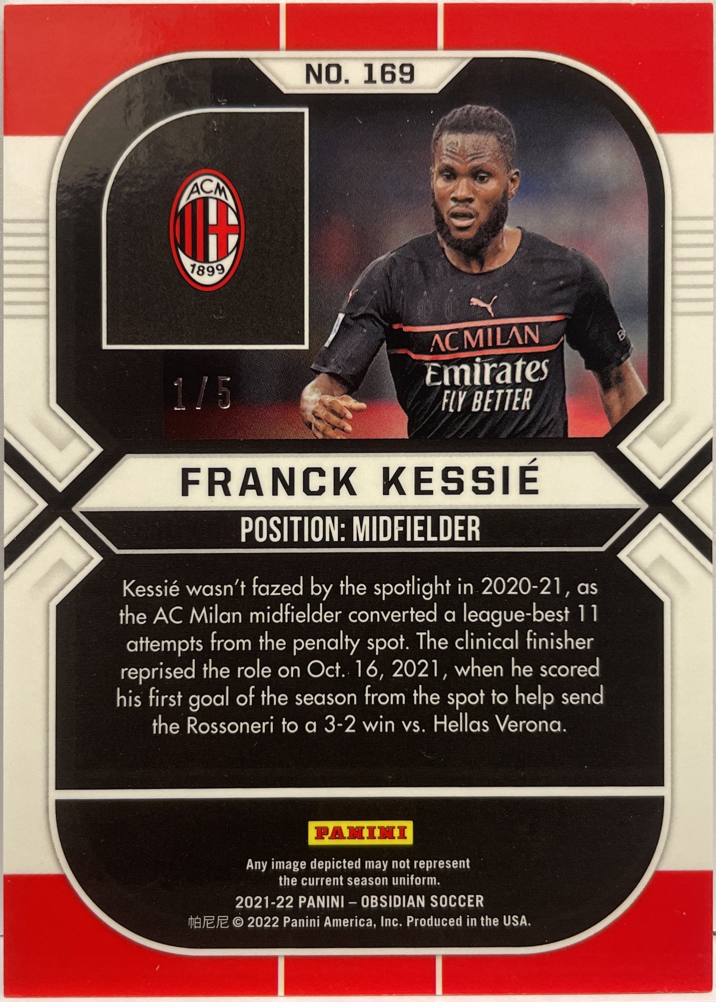 Frenck Kessie 1/5 Green Obsidian 2021/22