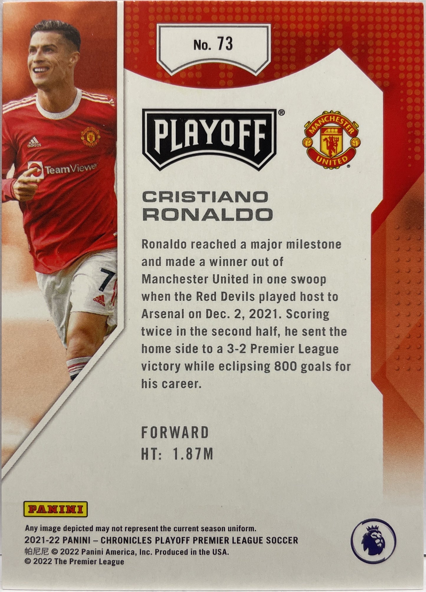 Cristiano Ronaldo 80/99 Playoff Blue Chronicles 2021/22