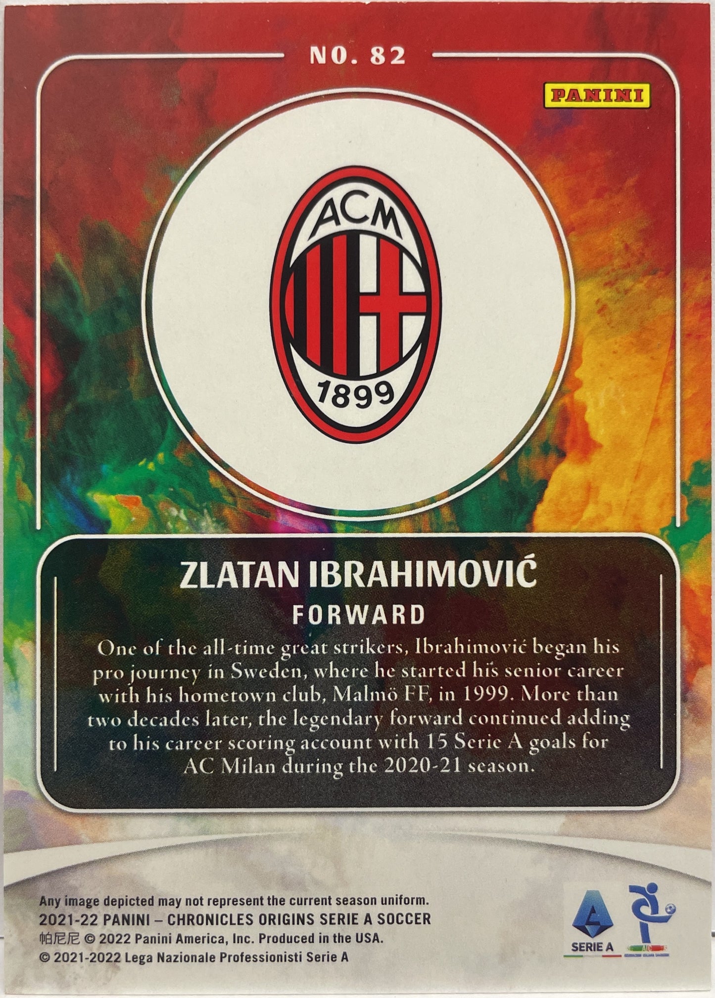 Zlatan Ibrahimovic 73/99 Origins Blue Chronicles 2021/22