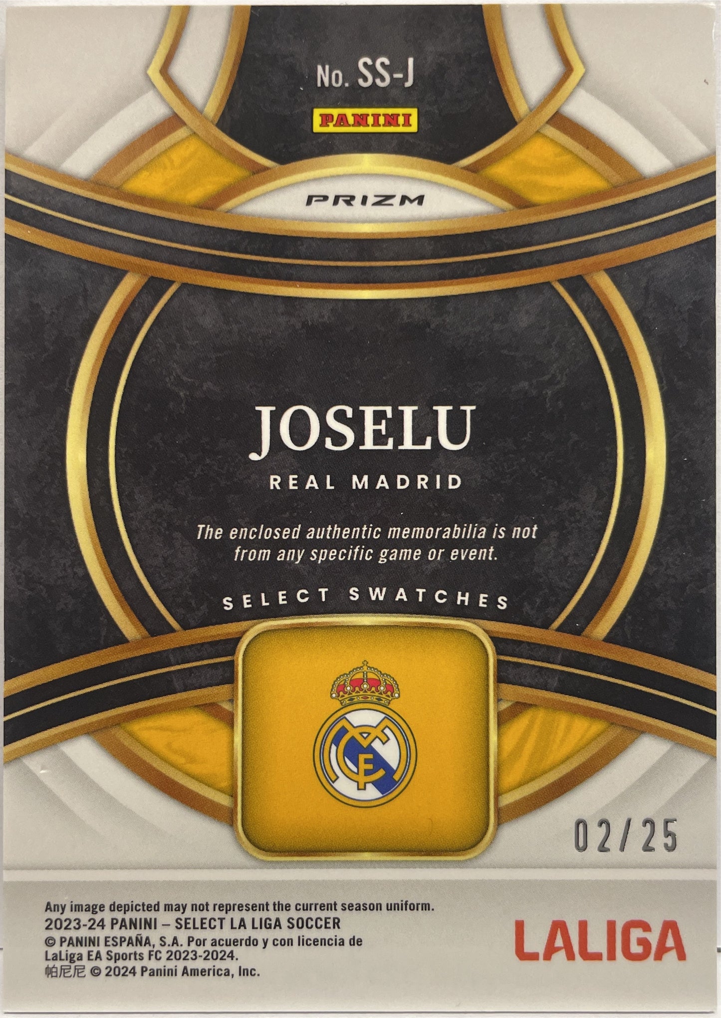 Joselu 2/25 Select Swatches Patch Select La Liga 2023/24