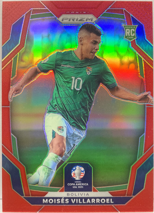 Moises Villarroel 6/199 Rookie Red Prizm Conmebol Copa America 2024