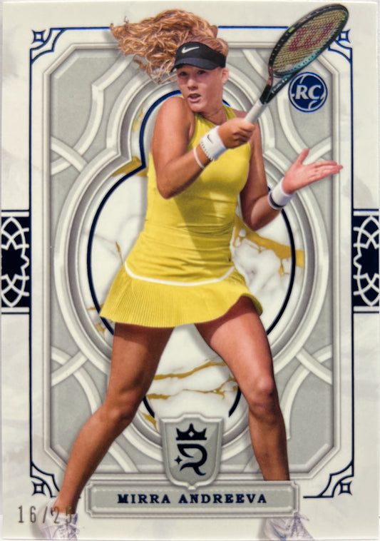 Mirra Andreeva 16/25 Rookie Blue Topps Royalty Tennis 2024