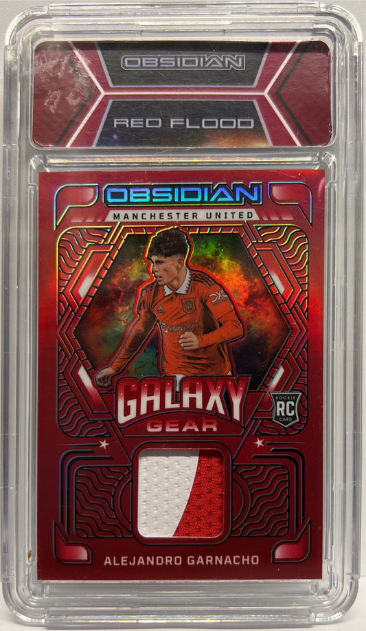 Alejandro Garnacho 7/8 Rookie Patch Galaxy Gear Red Flood Obsidian 2022/23