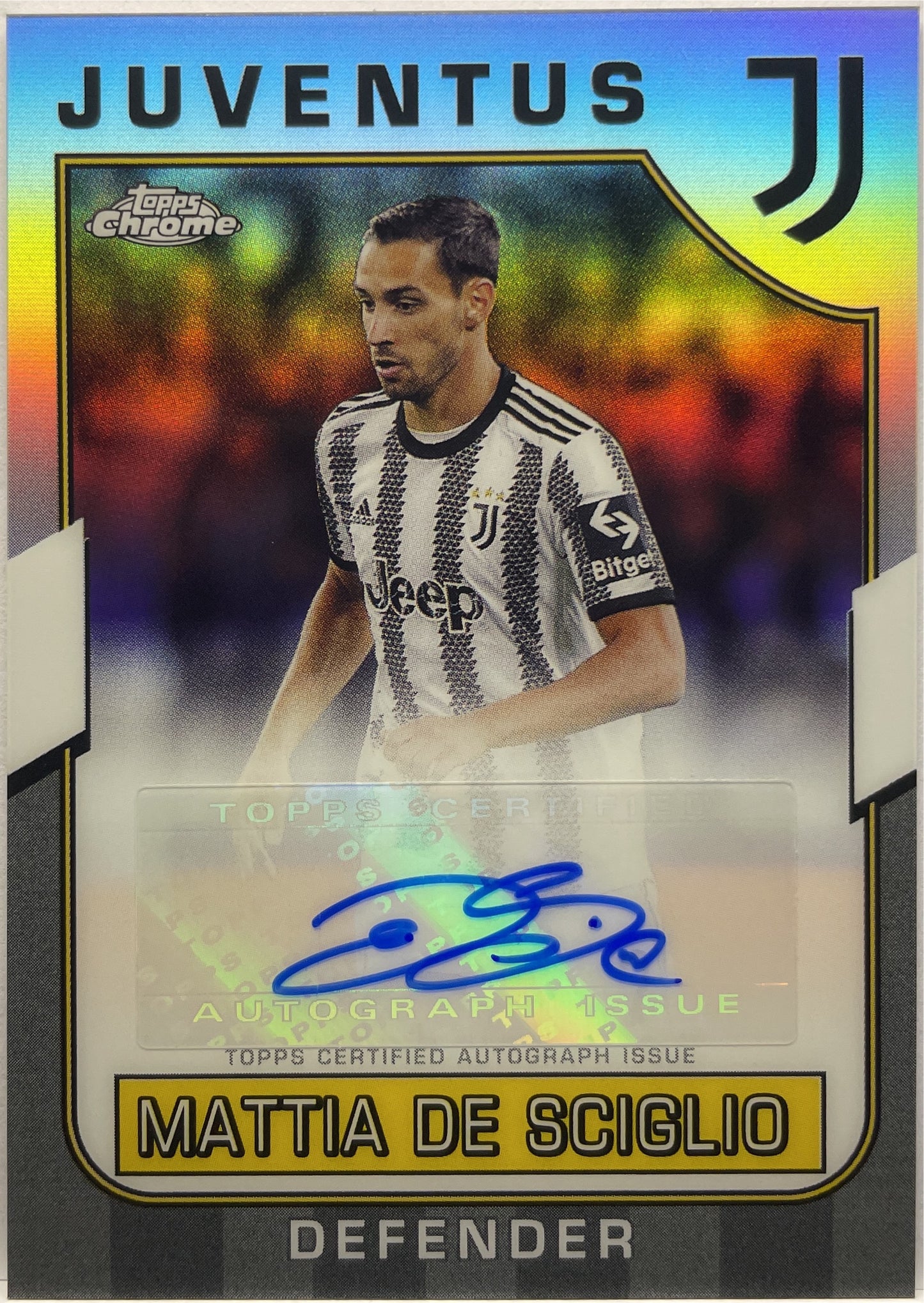 Mattia De Sciglio Autograph Topps Chrome Juventus 2022/23