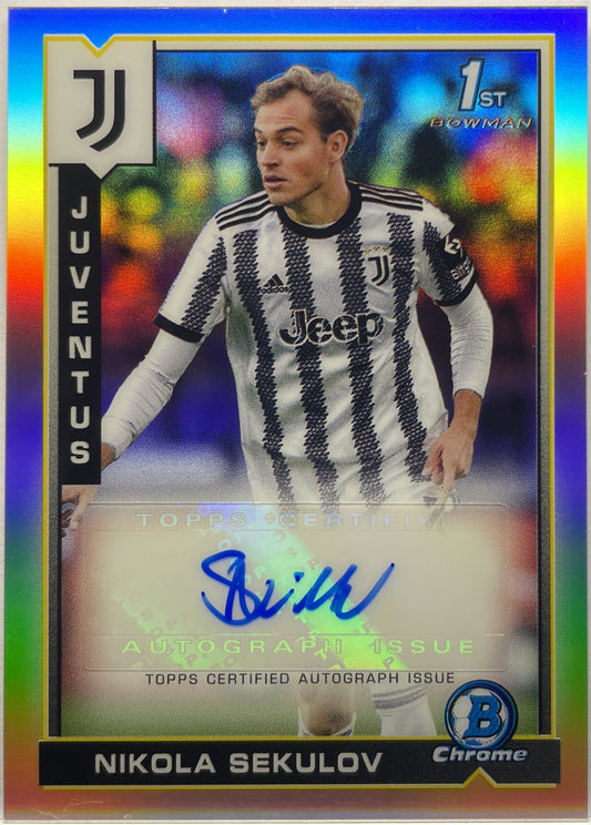 Nikola Sekulov Autograph 1ST Bowman Topps Chrome Juventus 2022/23