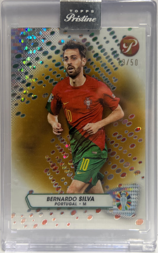 Bernardo Silva 19/50 Gold Topps Pristine Road To Uefa Euro 2024