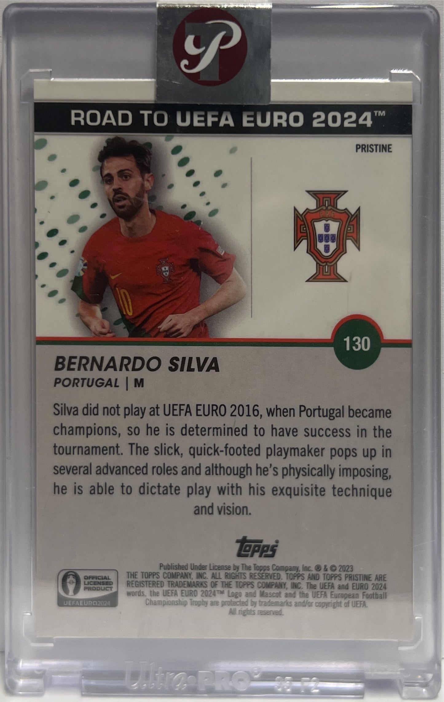 Bernardo Silva 19/50 Gold Topps Pristine Road To Uefa Euro 2024