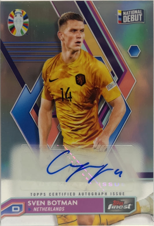 Sven Botman Autograph National Debut Topps Finest Road To Uefa Euro 2024