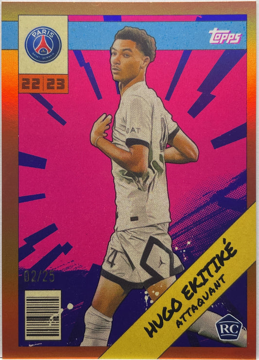 Hugo Ekitike 2/25 Rookie Heroes Topps PSG Team Set 2022/23