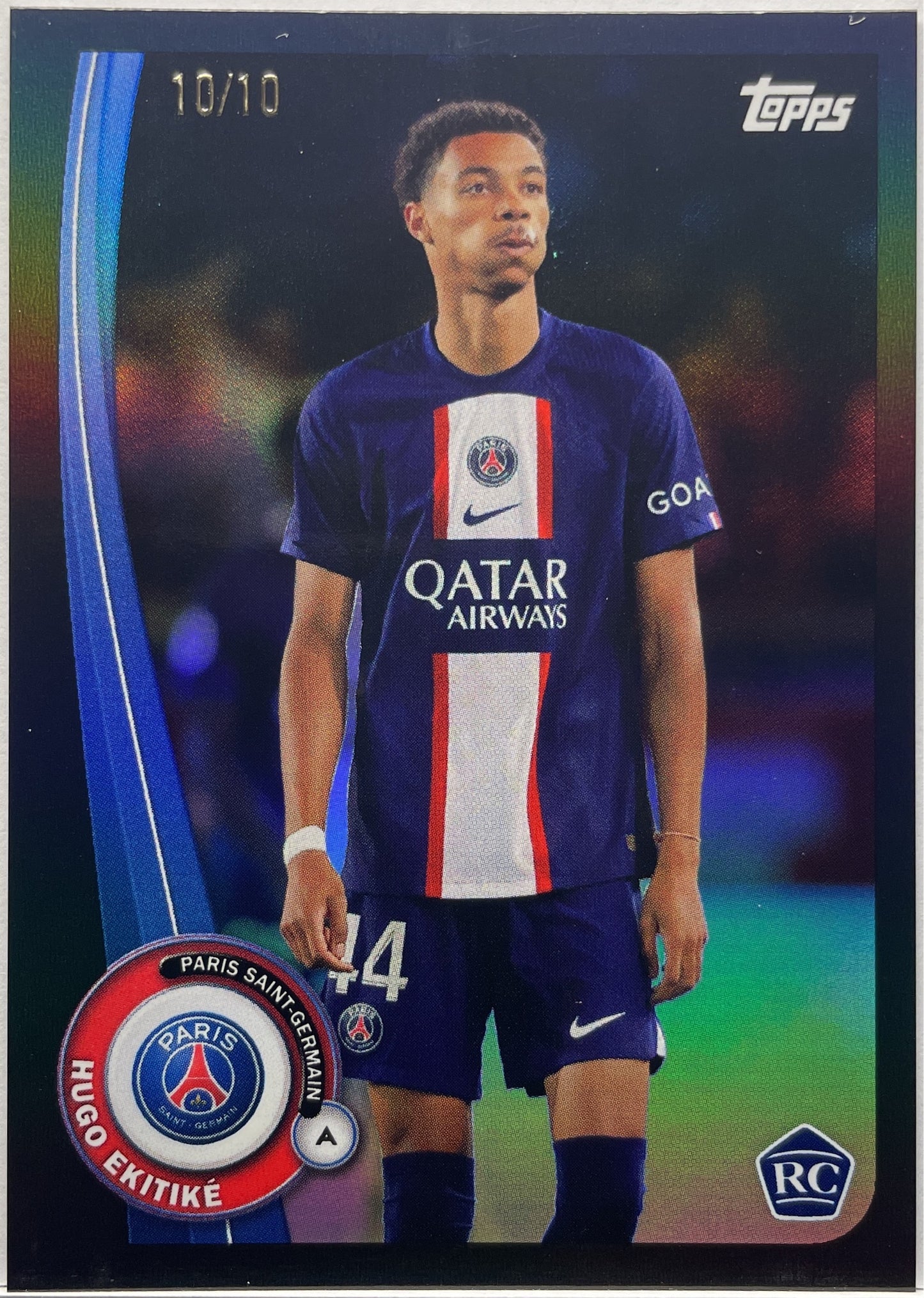 Hugo Ekitike 10/10 Rookie Topps PSG Team Set 2022/23