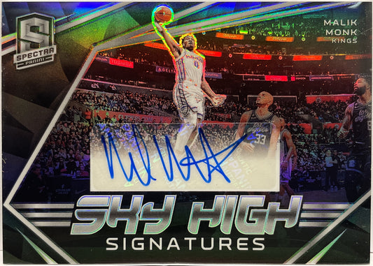Malik Monk 41/99 Autograph Sky High Signatures Spectra Basketball NBA 2022/23
