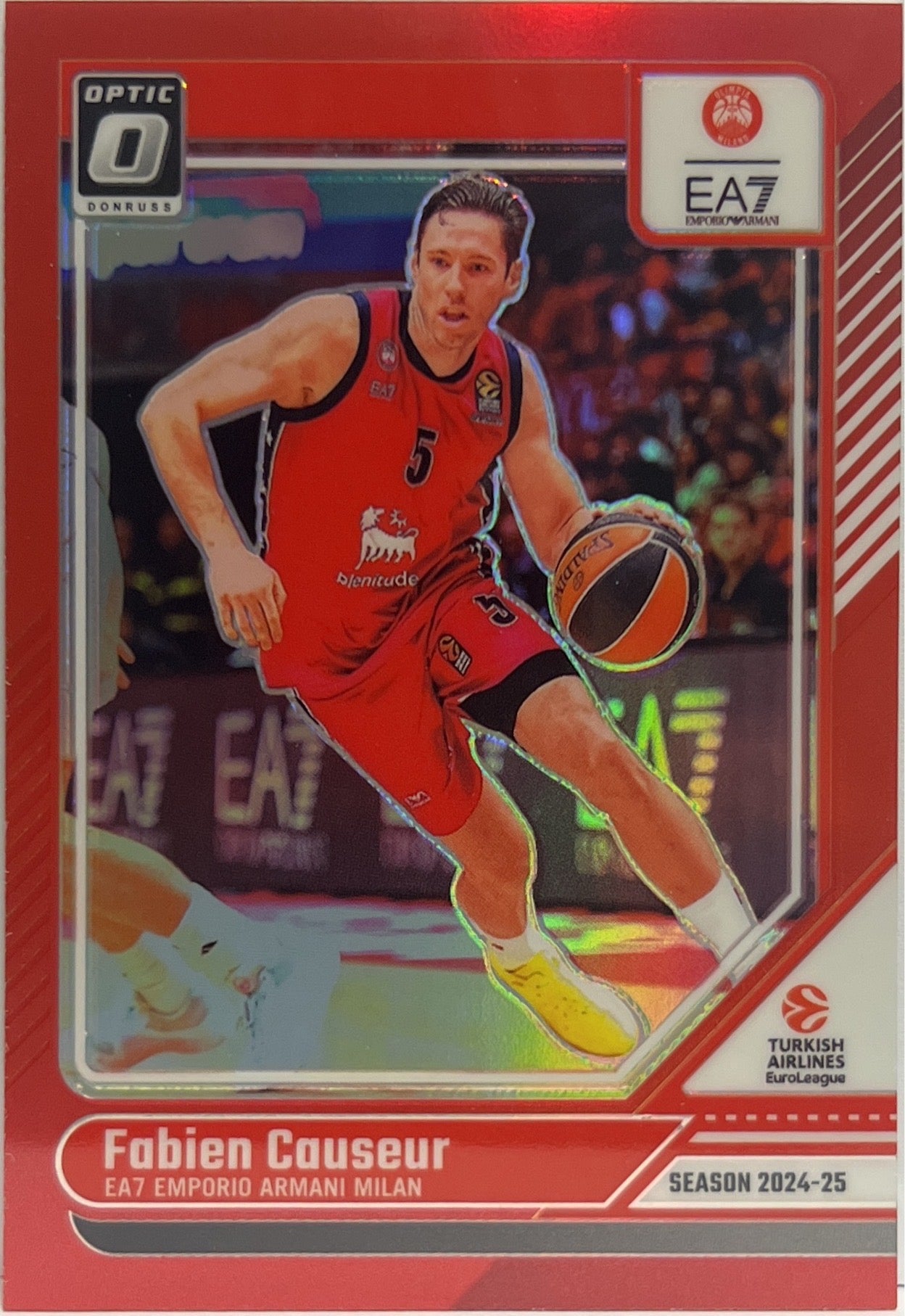 Fabien Causeur 84/99 Optic Red Donruss Euroleague Basketball 2024/25