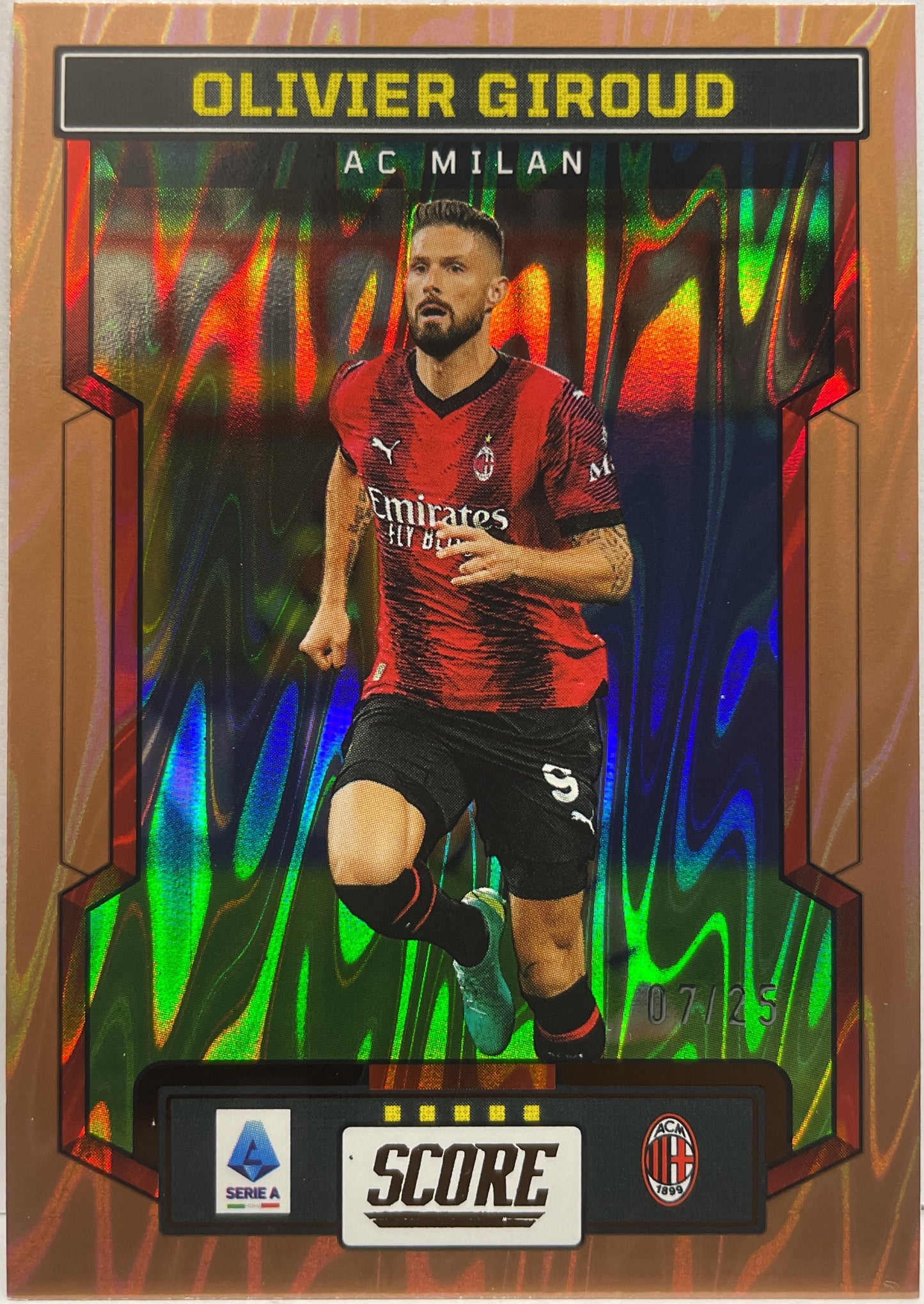 Oliver Giroud 7/25 Bronze Swirl Score Serie A 2023/24