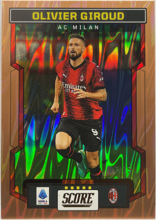 Oliver Giroud 7/25 Bronze Swirl Score Serie A 2023/24