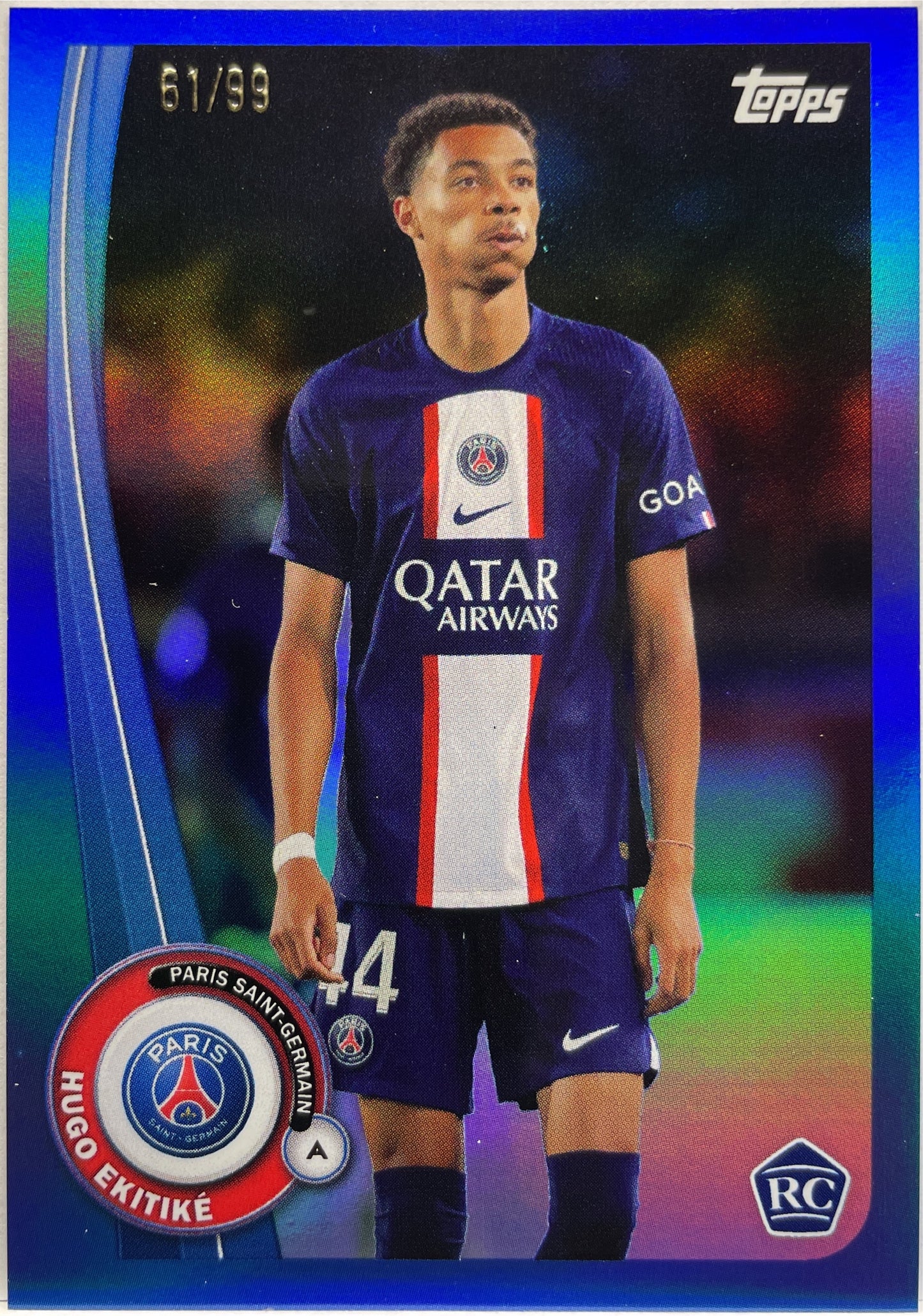 Hugo Ekitike 61/99 Rookie Topps PSG Team Set 2022/23