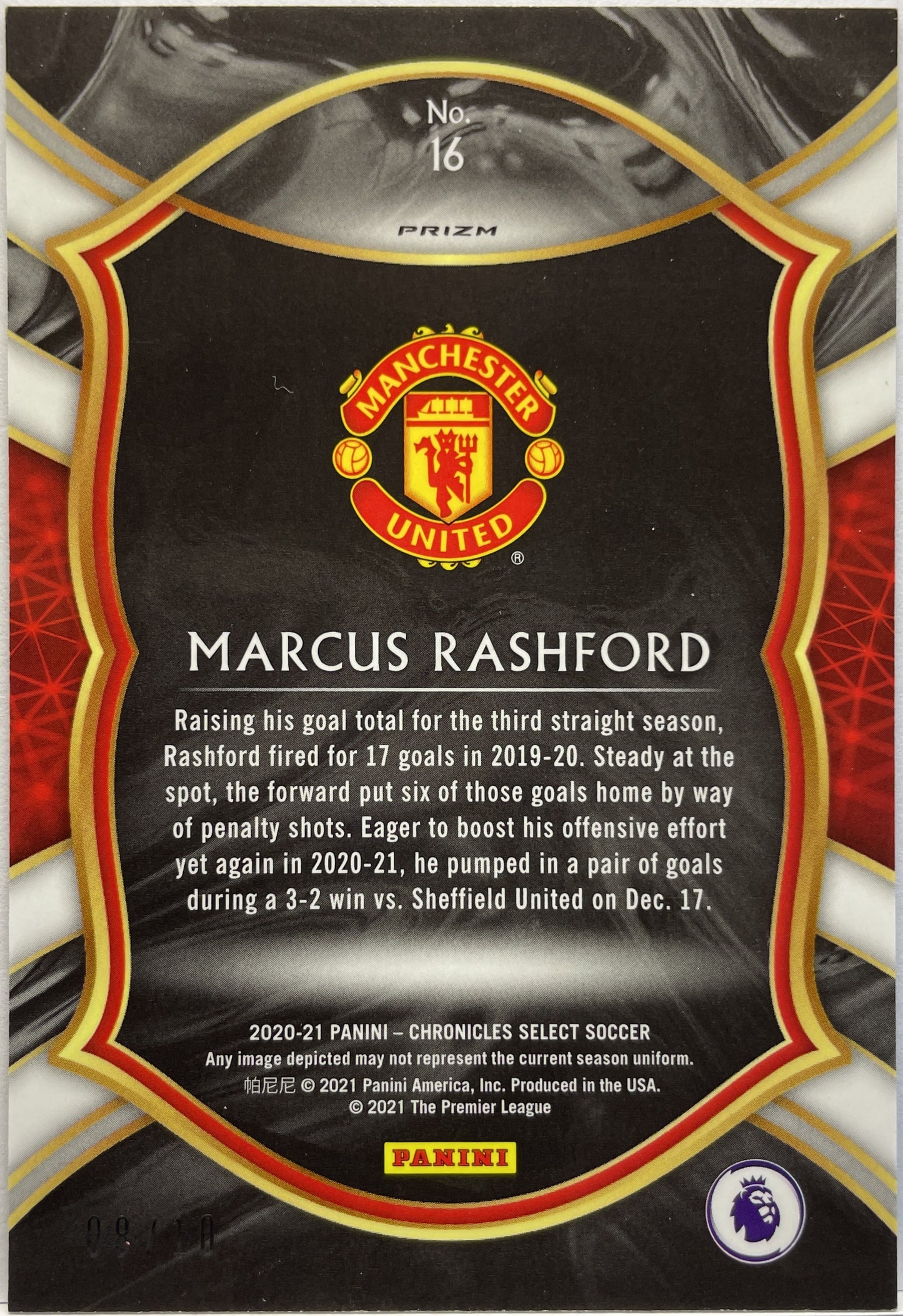 Marcus Rashford 8/10 Select Chronicles 2020/21