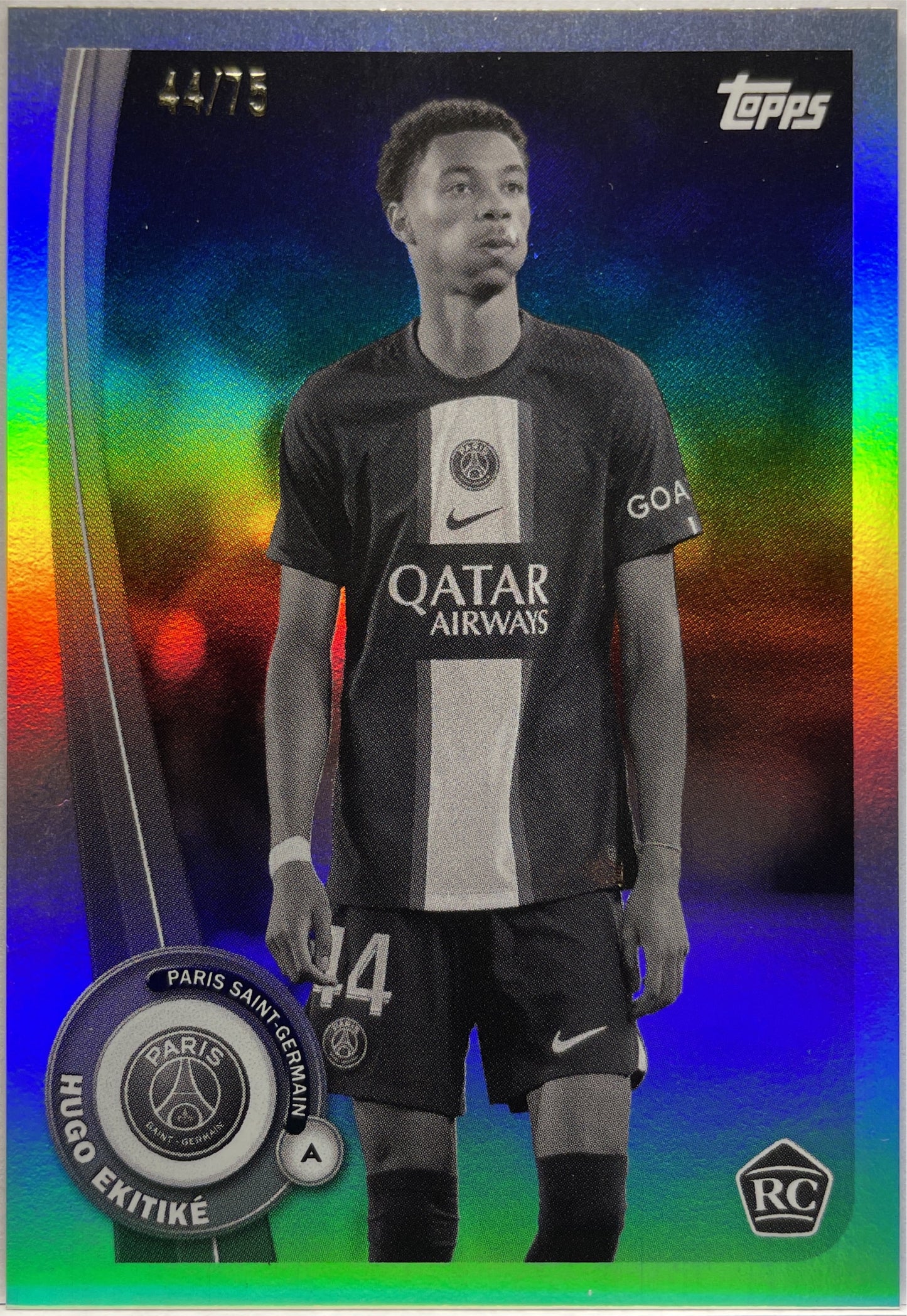 Hugo Ekitike 44/75 Rookie Topps PSG Team Set 2022/23