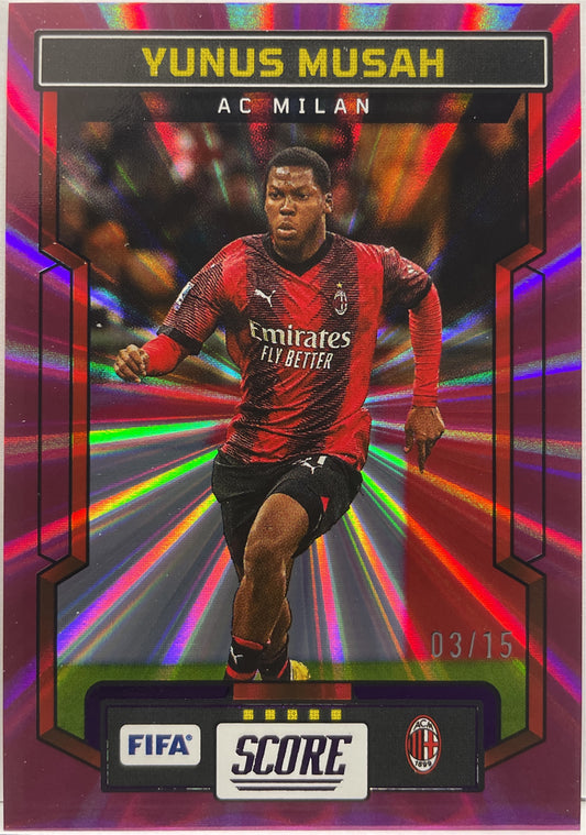 Yunus Musah 3/15 Purple Laser Score Fifa 2023/24