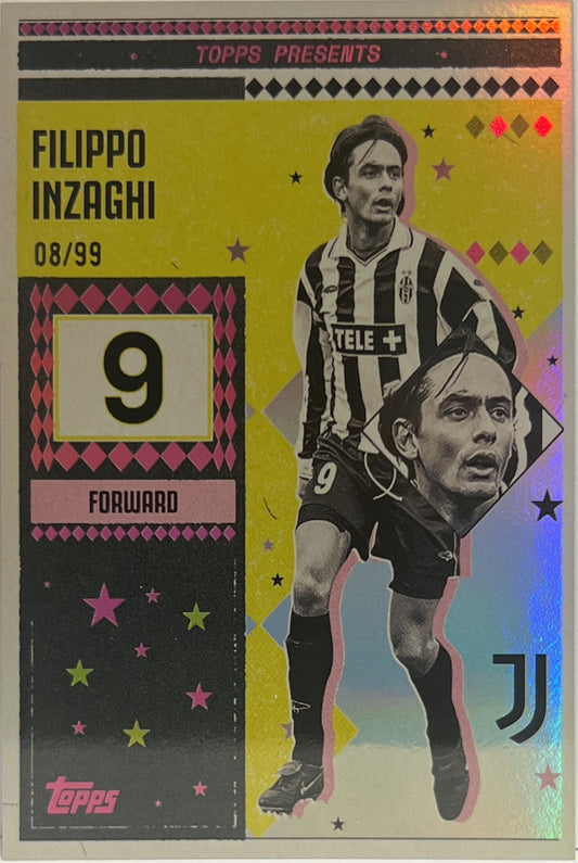 Filippo Inzaghi 8/99 Pink Topps Juventus Premium Team Set 2024/25