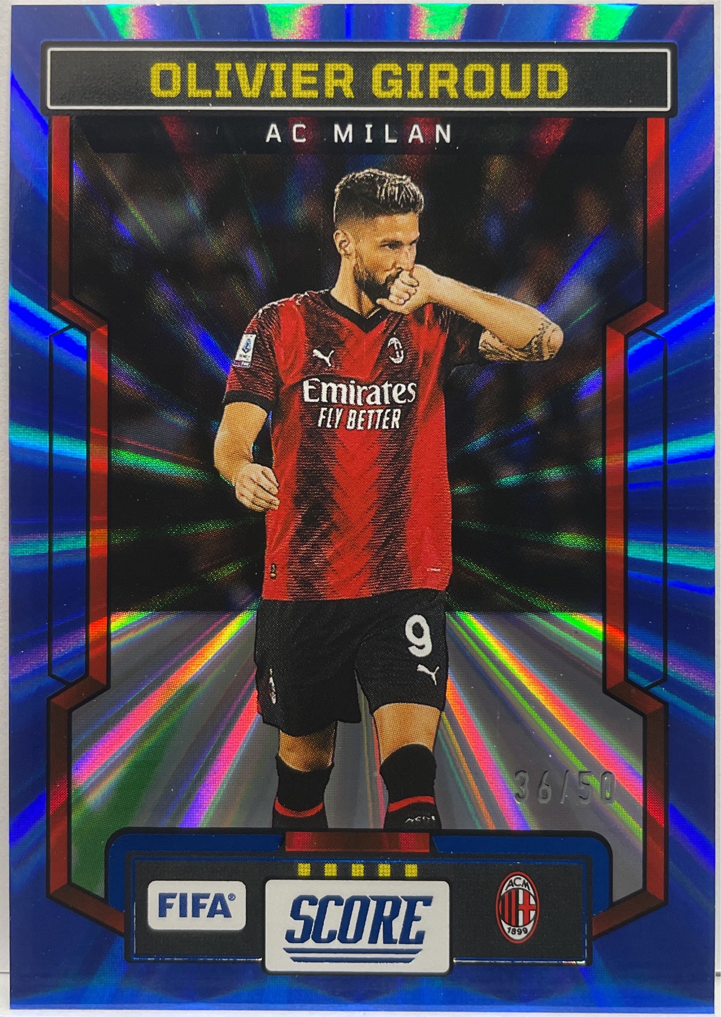 Olivier Giroud 36/50 Blue Laser Score Fifa 2023/24