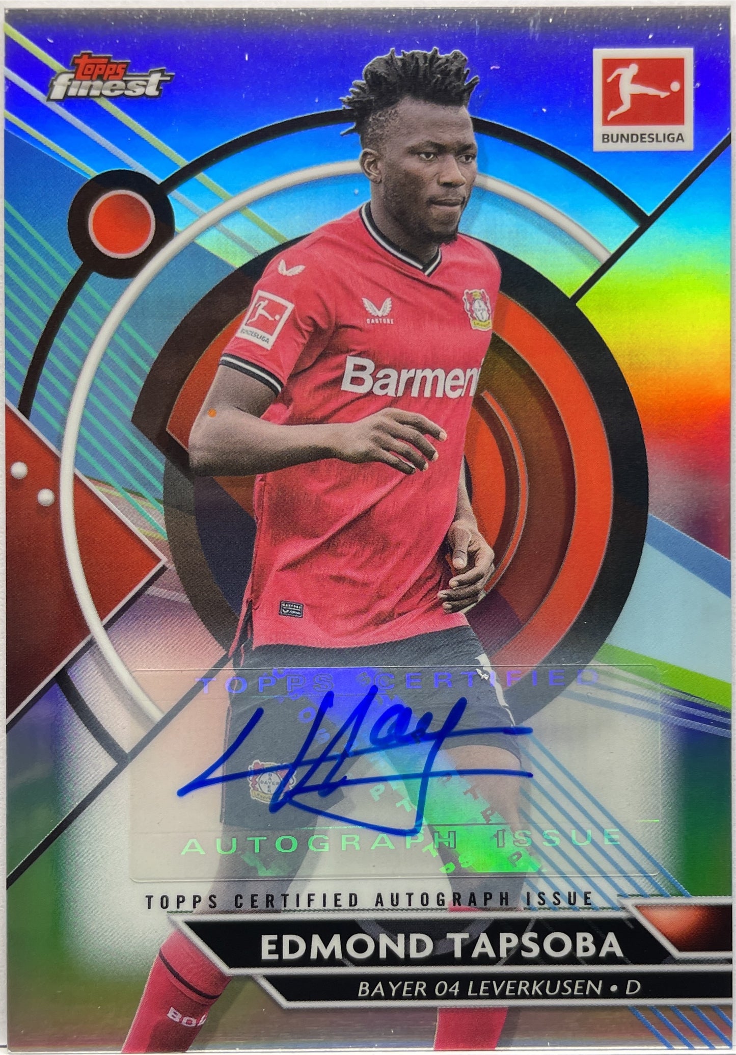 Edmond Tapsoba Autograph Topps Finest Bundesliga 2022/23