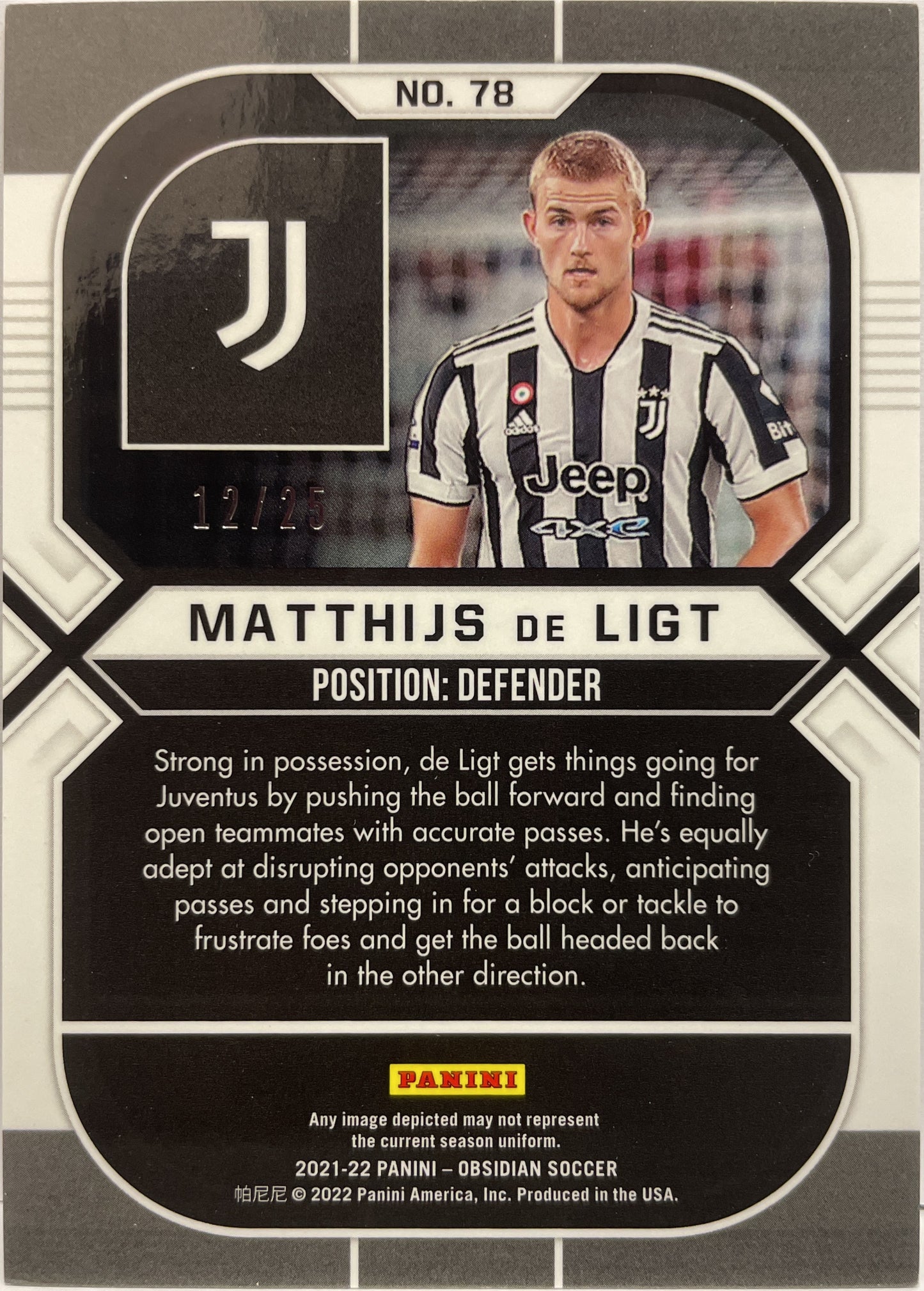 Matthijs De Ligt 12/25 Orange Obsidian 2021/22