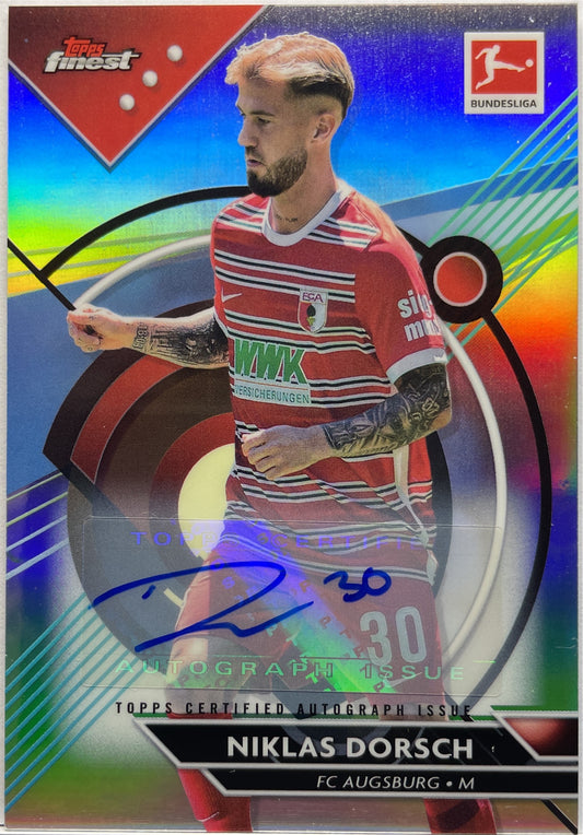 Niklas Dorsch Autograph Topps Finest Bundesliga 2022/23