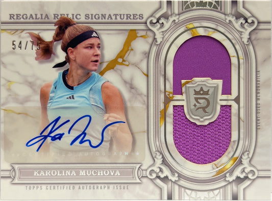 Karolina Muchova 54/75 Patch Autograph Regalia Relic Signature Topps Royalty Tennis 2024