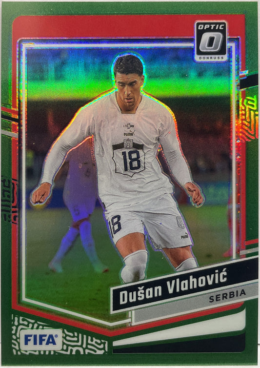 Dusan Vlahovic 4/5 Green Optic Donruss Fifa 2023/24