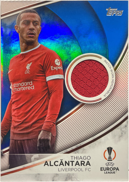 Thiago Alcantara 60/99 Patch Superstar Relics Blue Foilbord Topps UCC 2023/24