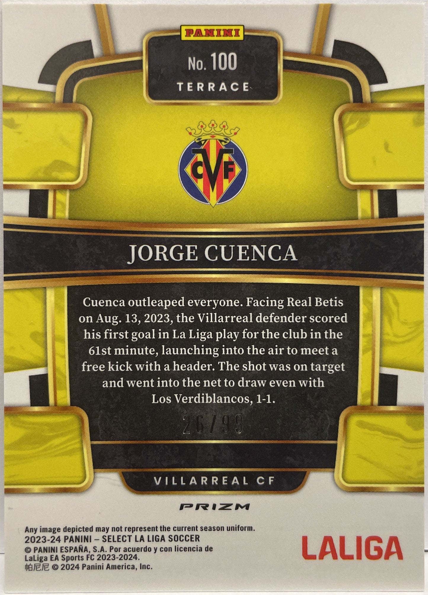 Jorge Cuenca 26/99 Terrace Winter Camo Select La Liga 2023/24