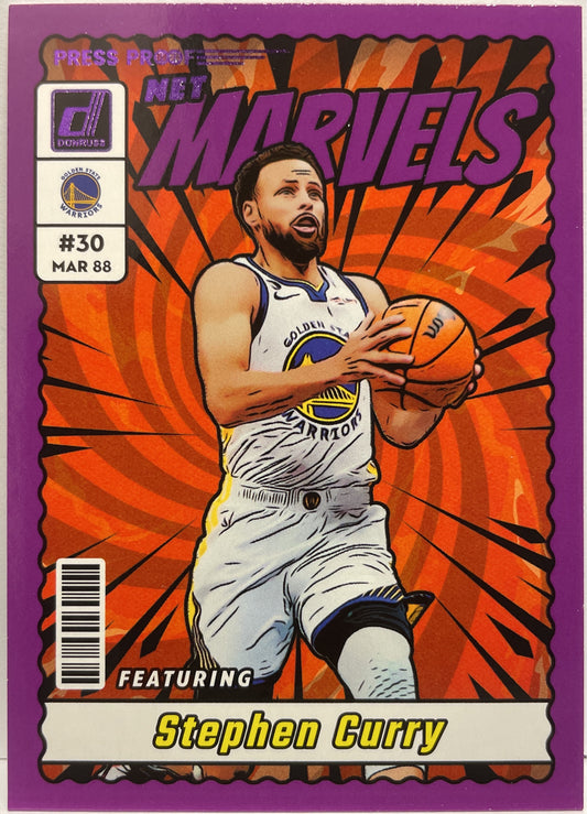 Stephen Curry Net Marvels Press Proof Purple Donruss Basketball NBA 2023/24