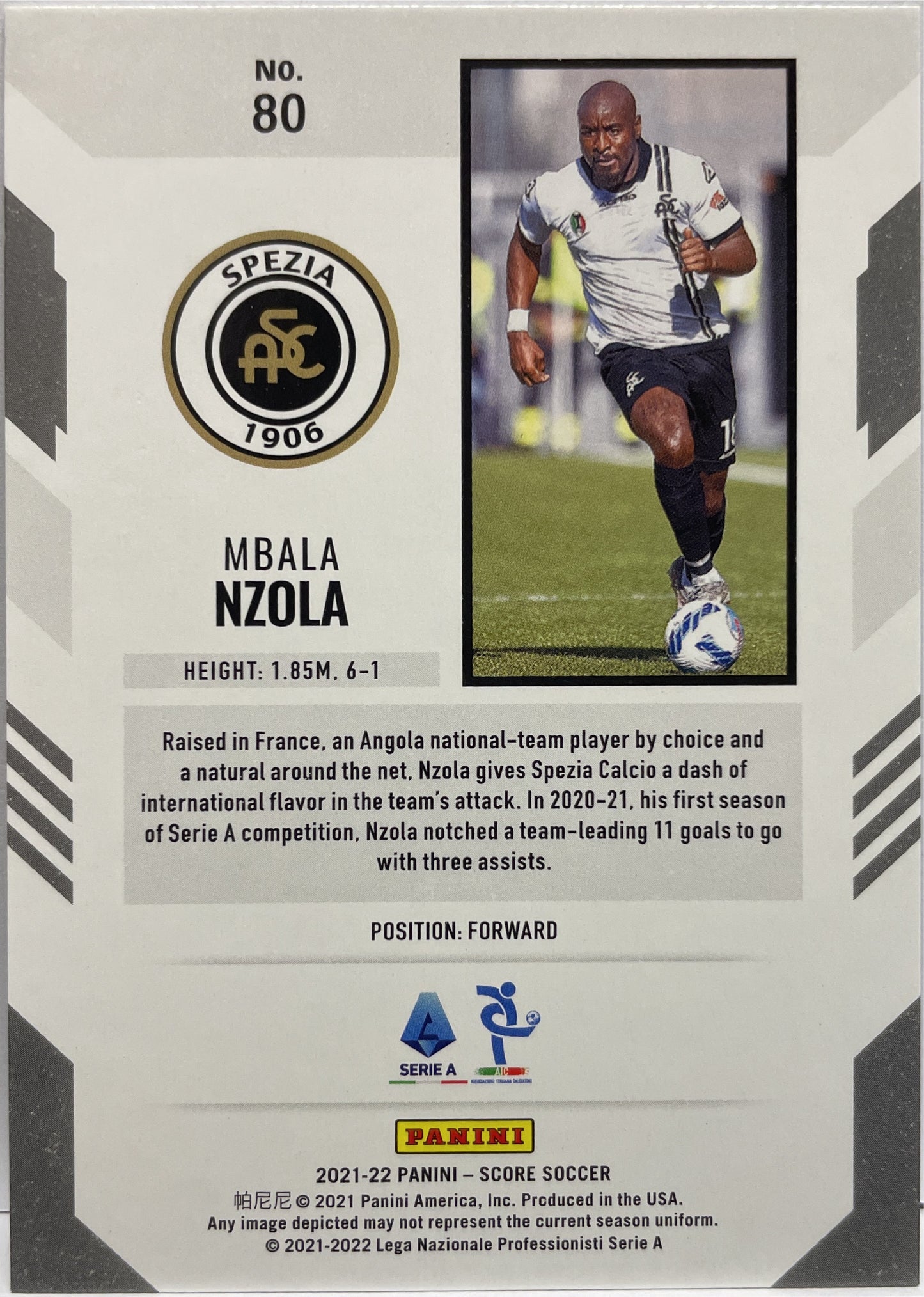 Mbala Nzola 38/49 Blue Score Serie A 2021/22