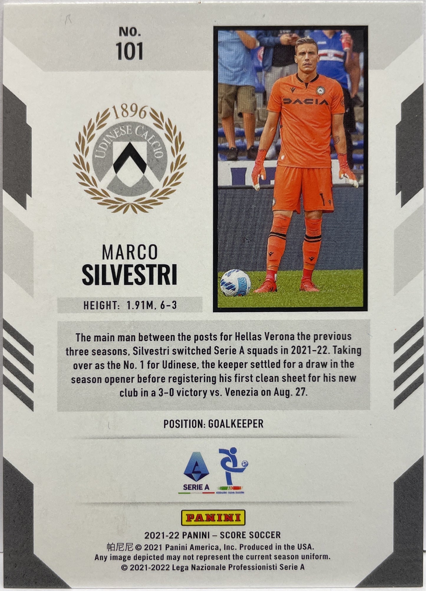 Marco Silvestri 20/99 Orange Score Serie A 2021/22