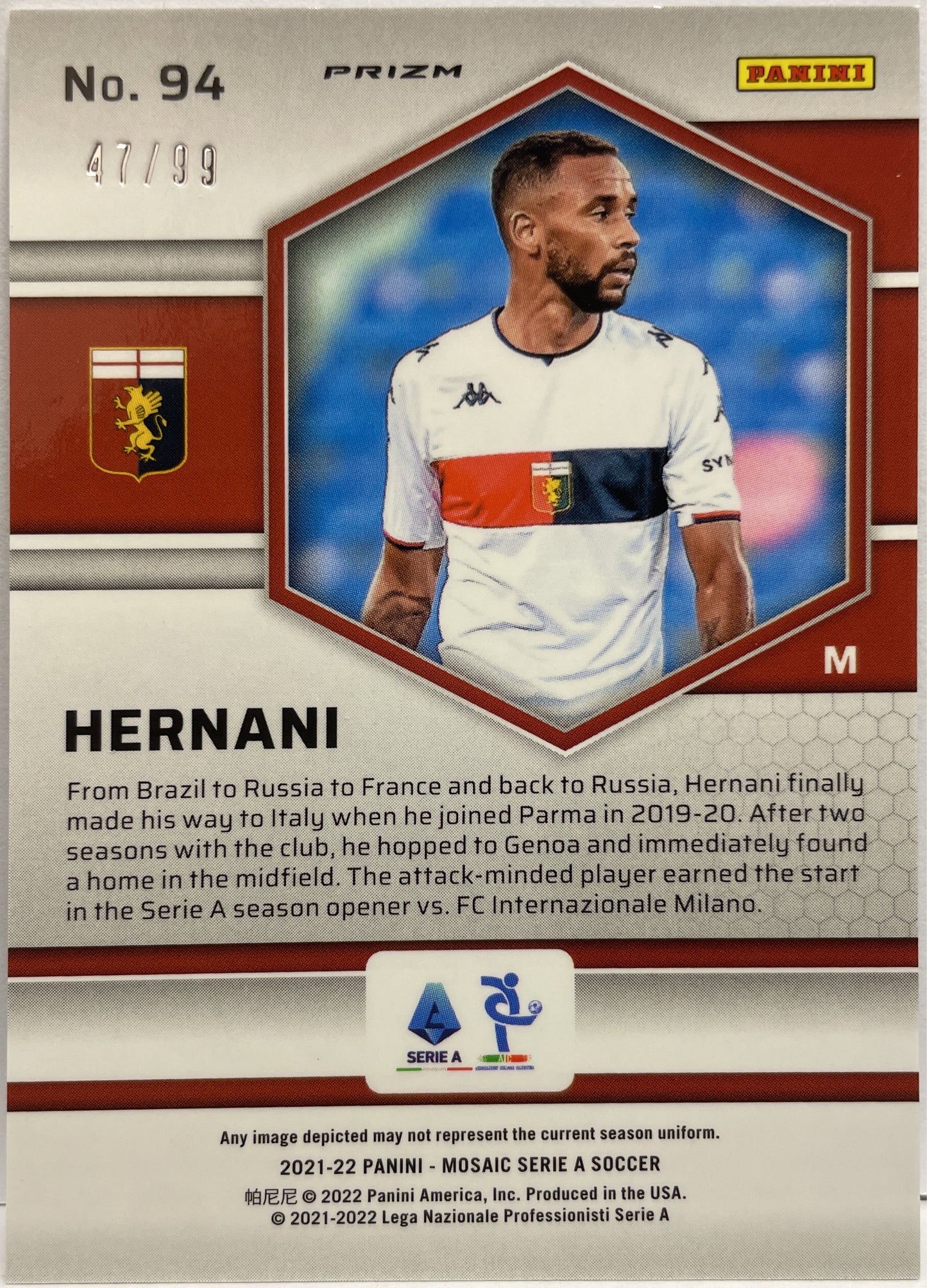 Hernani 47/99 Blue Mosaic Serie A 2020/21