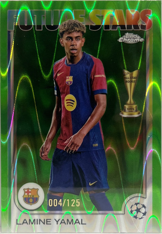 Lamine Yamal 4/125 Future Stars Green Lava Topps Chrome UCC 2024/25