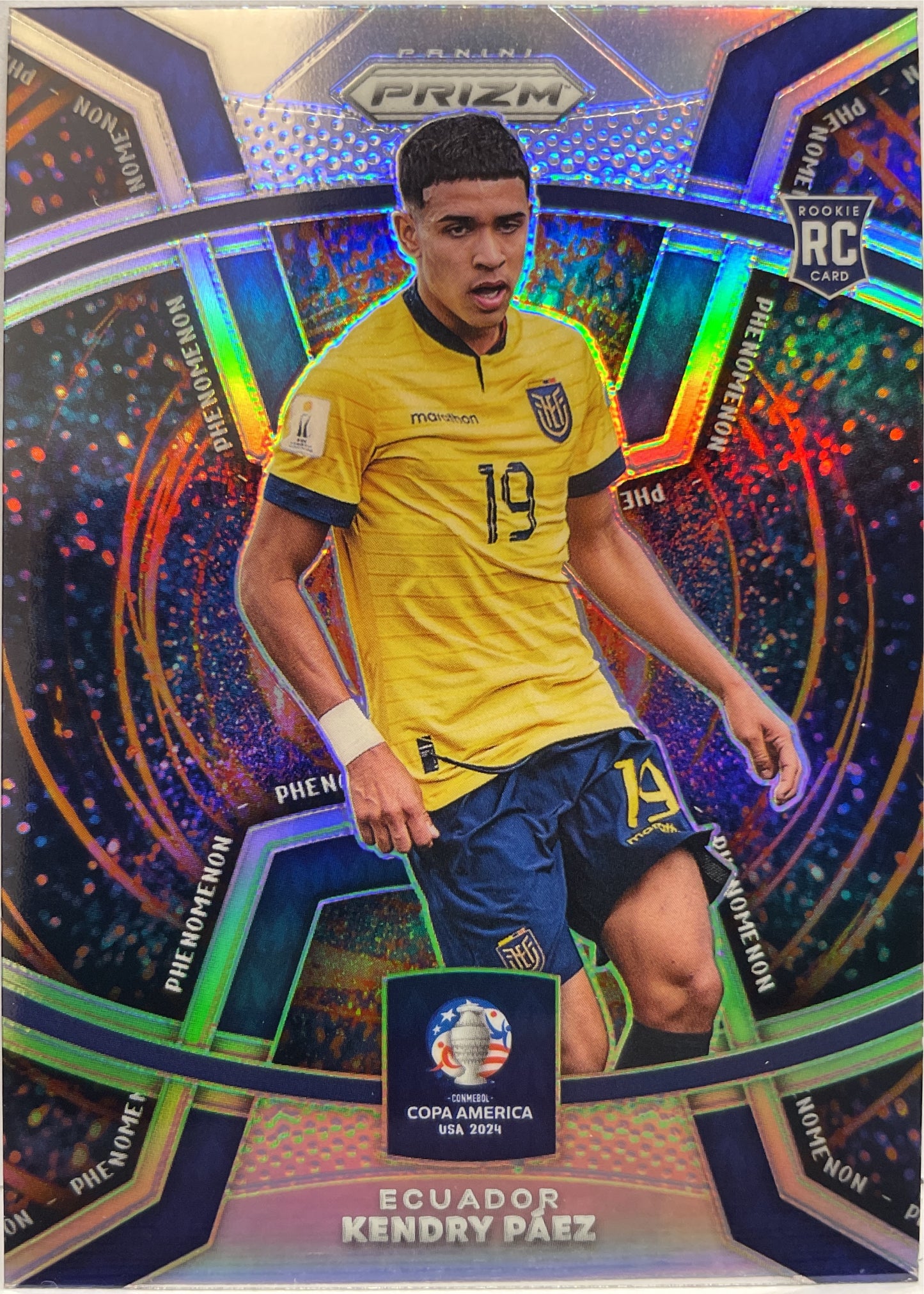 Kendry Paez Rookie Phenomenon Refractor Prizm Conmebol Copa America 2024