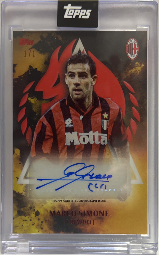 Marco Simone 1/1 Autograph I Diavoli Topps AC Milan 125 Anniversary 2025
