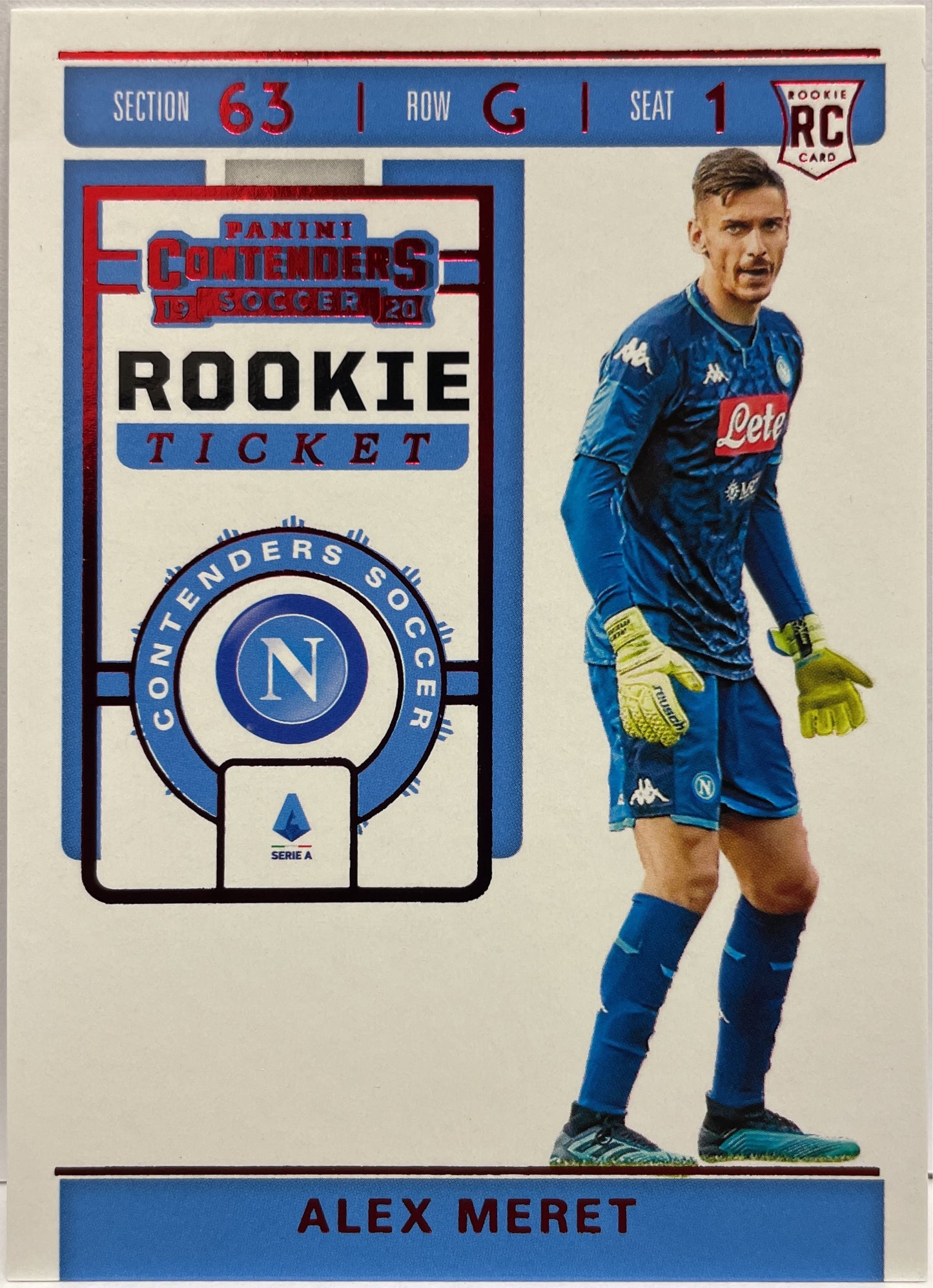 Alex Meret Rookie Ticket Red Chronicles 2019/20