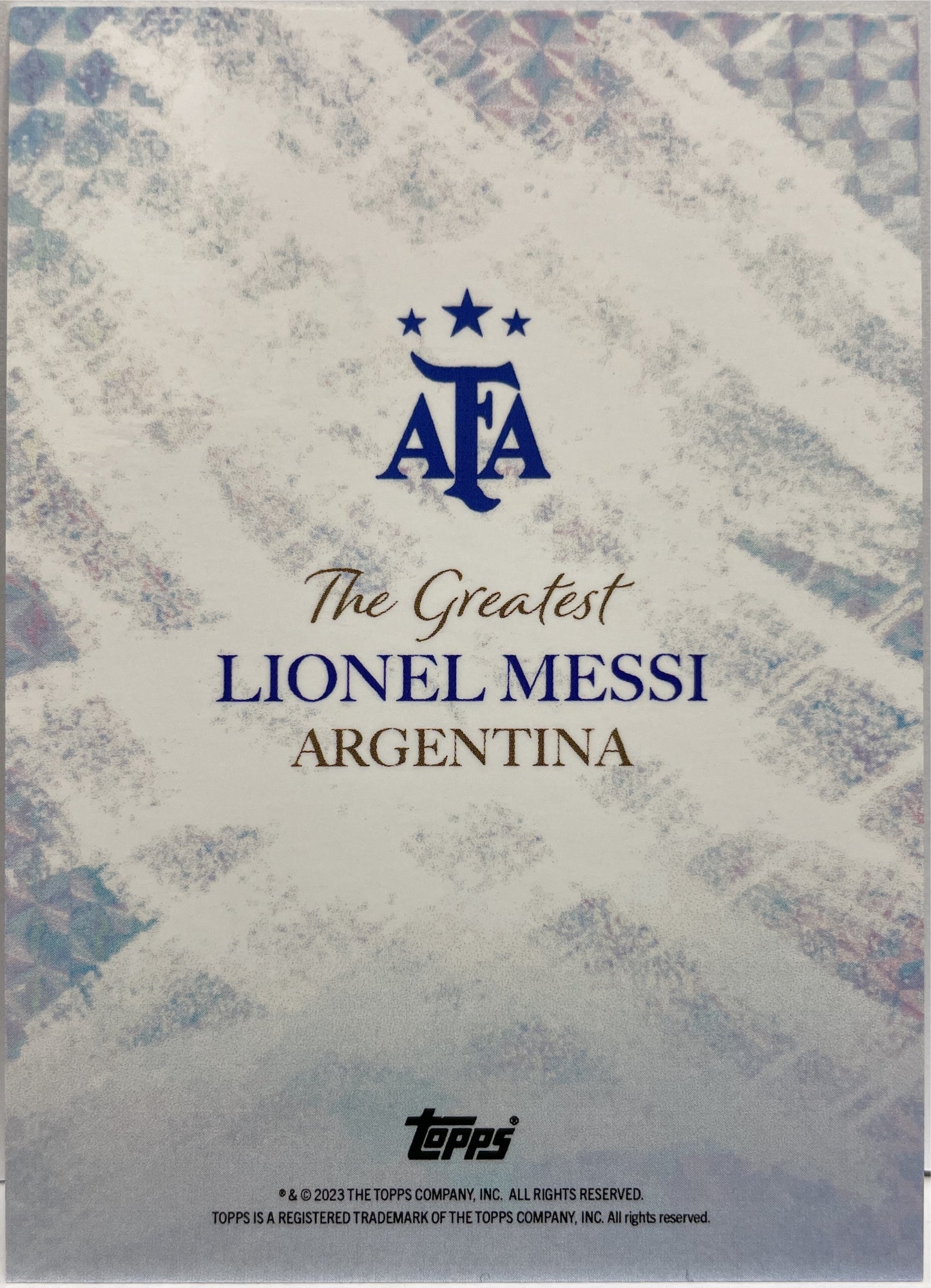 Lionel Messi The Greatest Topps Argentina World Champions 2023