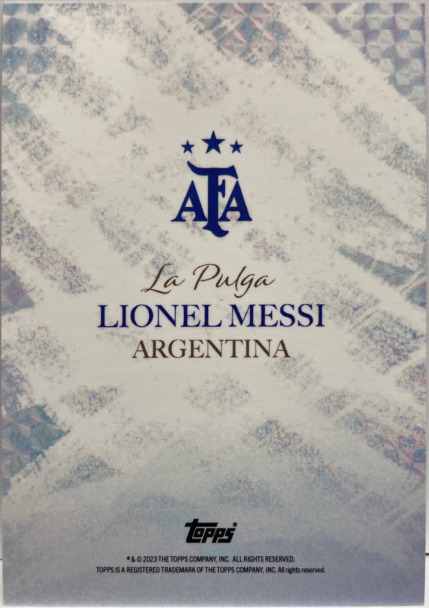 Lionel Messi La Pulga Topps Argentina World Champions 2023