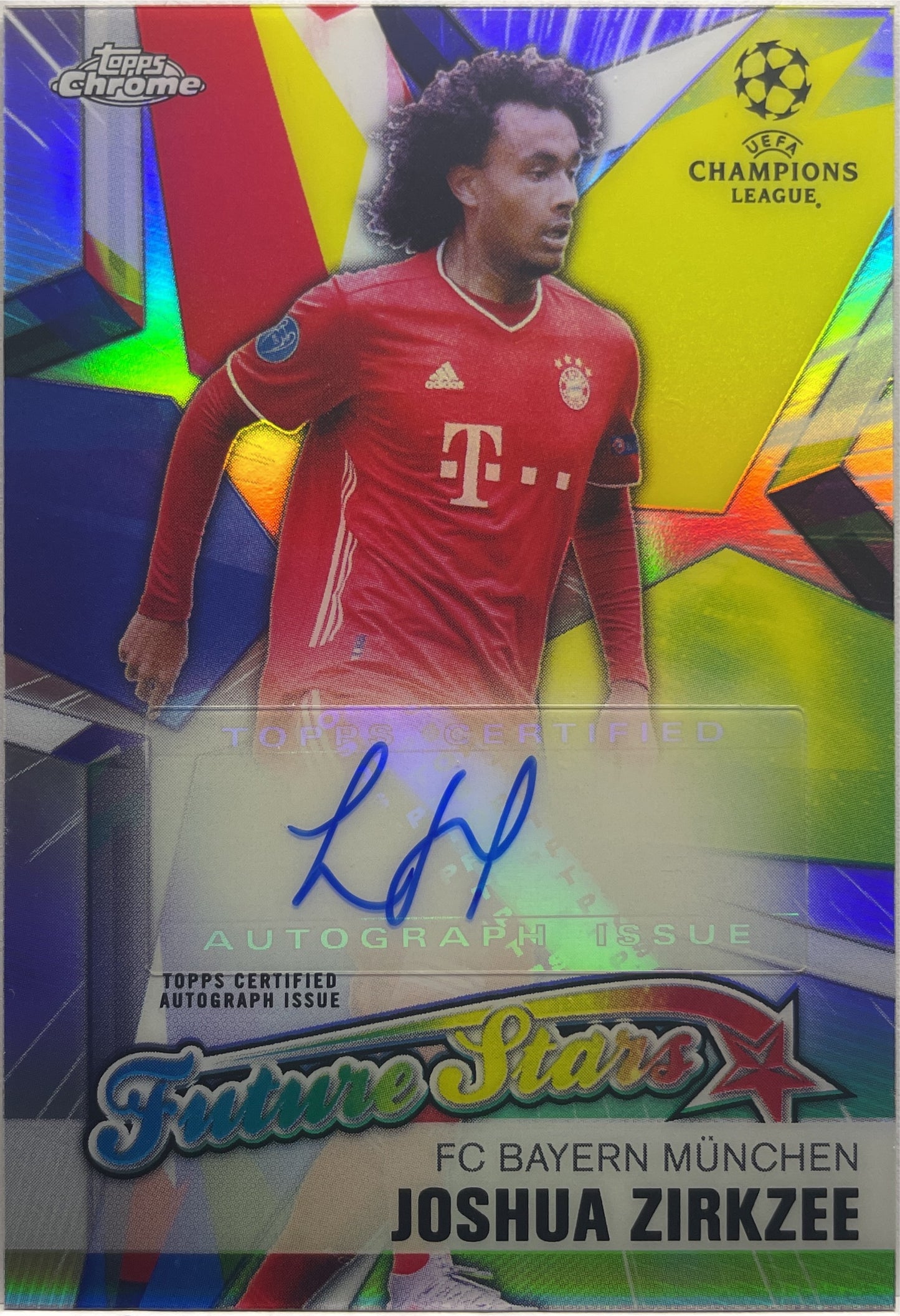 Joshua Zirkzee 28/50 Autograph Future Stars Topps Chrome UCL 2020/21