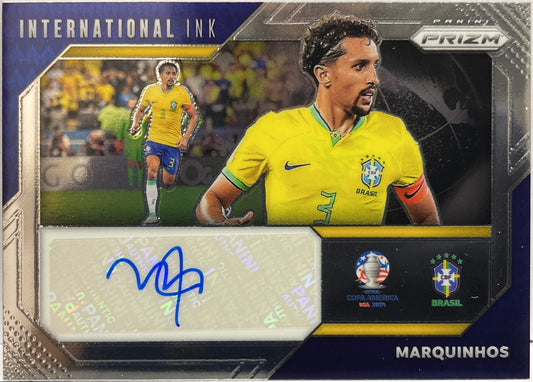 Marquinhos Autograph International Ink Prizm Conmebol Copa America 2024