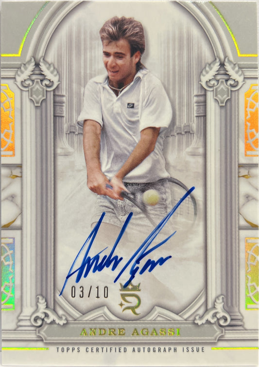 Andre Agassi 3/10 Autograph On Card Imperial Ink Gold Topps Royalty Tennis 2024