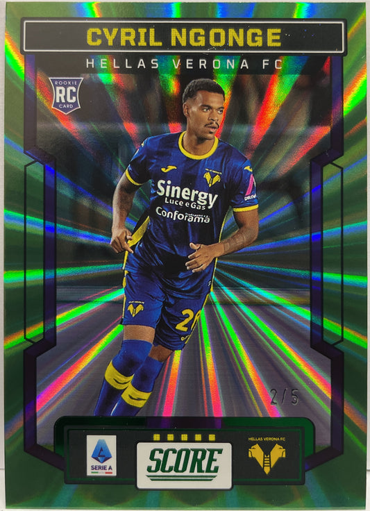 Cyril Ngonge 2/5 Rookie Green Laser Score Serie A 2021/22