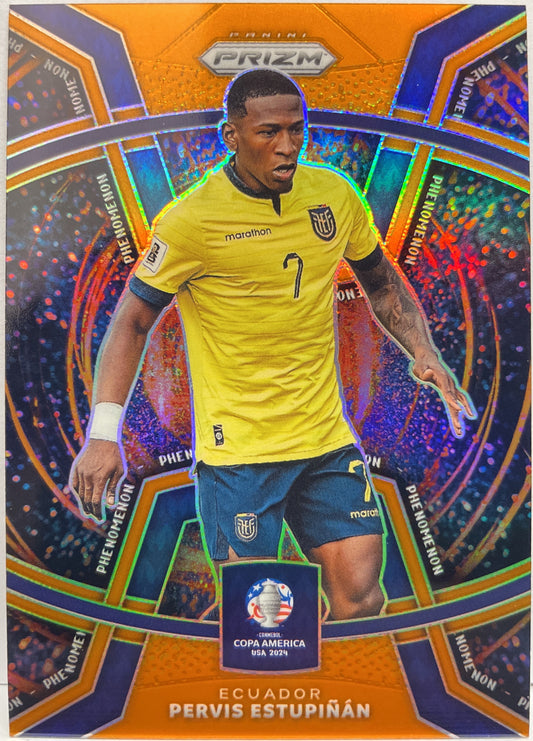 Pervis Estupinan 21/25 Phenomenon Orange Prizm Conmebol Copa America 2024